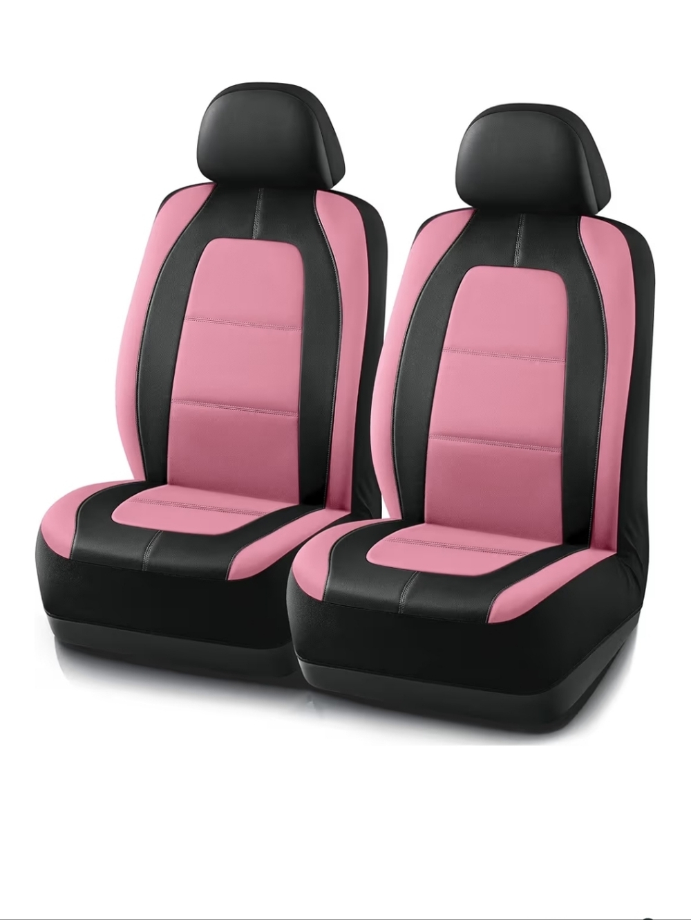 Universal Pink and Black Car Seat Covers - Set of 2